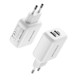 Зарядное устройство Dux Ducis C10, 2 x USB, белый, 12 Вт