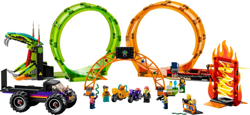 Konstruktors LEGO® City Triku arēna ar divām cilpām 60339, 598 gab.