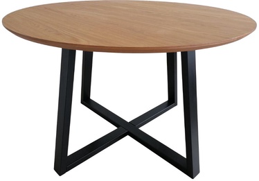 Обеденный стол Actona Malika 97589, коричневый/черный, 1200 мм x 1200 мм x 750 мм