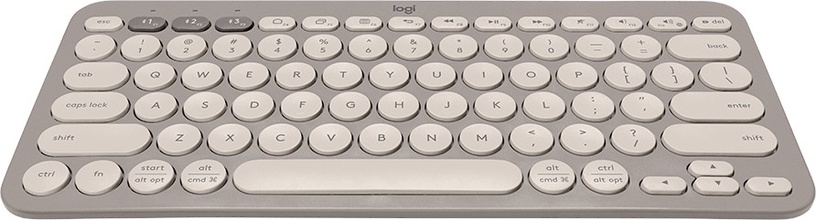 Klaviatūra Logitech K380 Multi-Device Angļu (INT), smilškrāsas, bezvadu