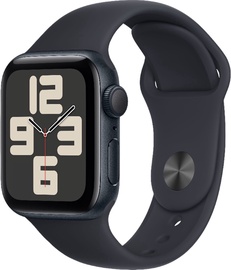 Умные часы Apple Watch SE GPS 44mm Midnight Aluminium Case with Midnight Sport Band - S/M, черный