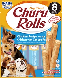 Koeramaius Inaba Churu Rolls Chicken & Cheese, kanaliha/juust, 0.096 kg, 8 tk