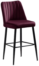 Baro kėdė Kalune Design Vento 107BCK1145, juoda/bordo, 45 cm x 49 cm x 99 cm, 2 vnt.