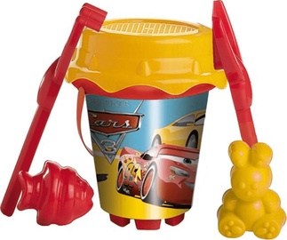 Smilšu kastes rotaļlietu komplekts Artyk Cars 3, sarkana/dzeltena, 6 gab.