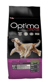 Kuiv koeratoit Optima Nova Adult Medium OP61536, kanaliha/riis, 12 kg