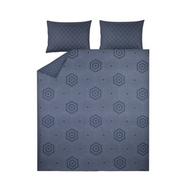 Комплект постельного белья Domoletti, синий/серый, 160x200 cm