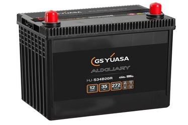 Akumulators Yuasa HJ-S34B20R, 12 V, 35 Ah, 272 A