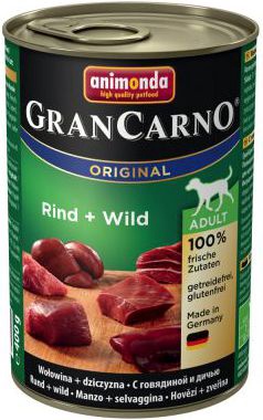 Šlapias šunų maistas Animonda GranCarno, jautiena/žvėriena, 0.4 kg
