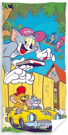 Dvielis vannas istaba/pludmale Tom & Jerry RDC-368, dzeltena/zaļa/gaiši zila, 70 x 140 cm