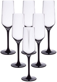 Набор бокалов для шампанского Altom Rubin Black, стекло, 0.220 л, 6 шт.