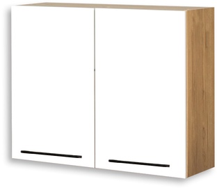 Ülemine köögikapp Bodzio Bellona KBE90GS, valge/tamm, 310 mm x 900 mm x 720 mm