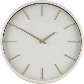 Sienas kvarca pulkstenis 4Living Missouri 610813, balta, alumīnijs/stikls, 35 cm x 35 cm