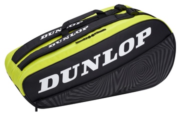 Sportinis krepšys Dunlop SX Club 10 Rackey, juoda/geltona, 75 l, 34 cm x 76 cm x 35 cm