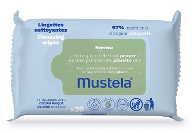 Mitrās salvetes Mustela Cleansing Wipes, 25 gab.