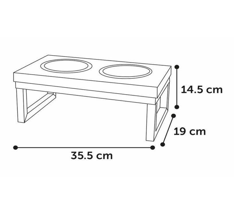 Bļoda barošanai Karlie Flamingo Wood, 0.37 l