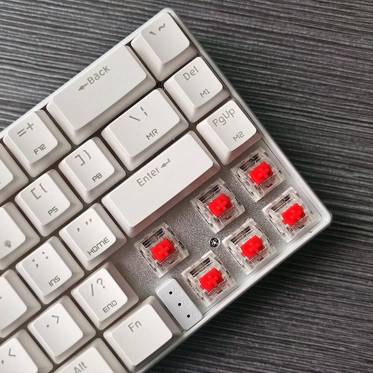 Клавиатура Motospeed CK67 TKL Red EN, белый