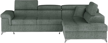 Kampinė sofa Eridano Touch 100, žalia, 202 x 275 cm x 88 cm