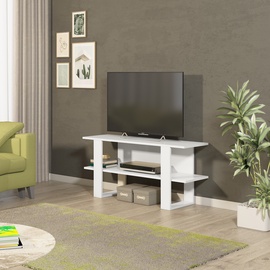 TV galds Kalune Design Cornellia, balta, 120 cm x 35 cm x 55 cm