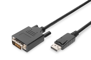 Adapteris Assmann Displayport / DVI-D Displayport, DVI-D male, 3 m, melna