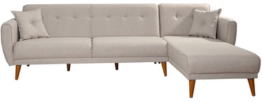 Угловой диван Hanah Home Aria, кремовый, 270 x 190 x 85 см