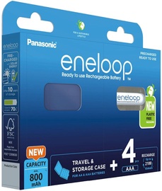 Įkraunamas elementas Panasonic Eneloop, AAA, 800 mAh, 4 vnt.