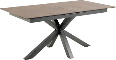 Обеденный стол c удлинением Heaven Lemco, коричневый/черный, 1680 - 2100 мм x 900 мм x 760 мм