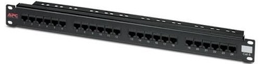 Панель APC CAT 6 Patch Panel 24port RJ45, 3.3 см