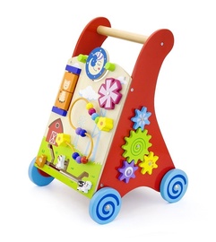 Игрушка-каталка VIGA Activity Baby Walker 50950, многоцветный