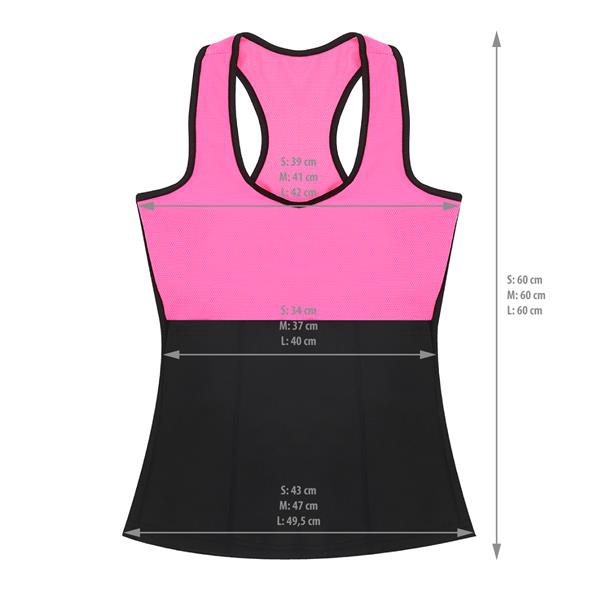 Майка без рукавов, для женщин HMS Shapewear Vest Female, черный/розовый, M