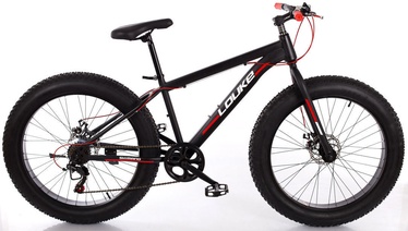 Velosipēds Louke Fat Bike, vīriešiem, melna, 26" (bojāts iepakojums)