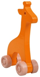 Игрушка-каталка Wood&Joy Mini Animals Giraffe 109TRS1132, 15 см, oранжевый