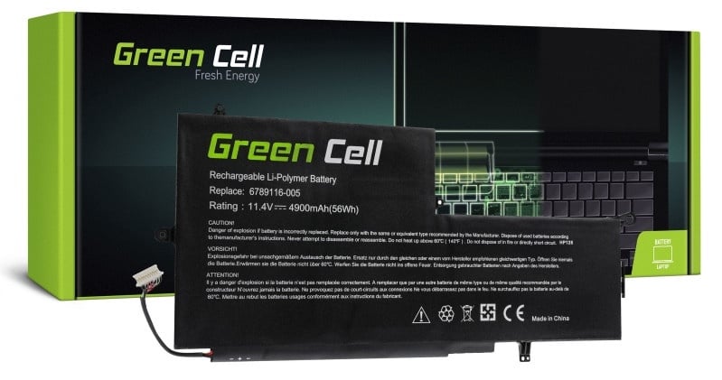 Sülearvutiaku Green Cell HP128, 4.9 Ah, LiPo