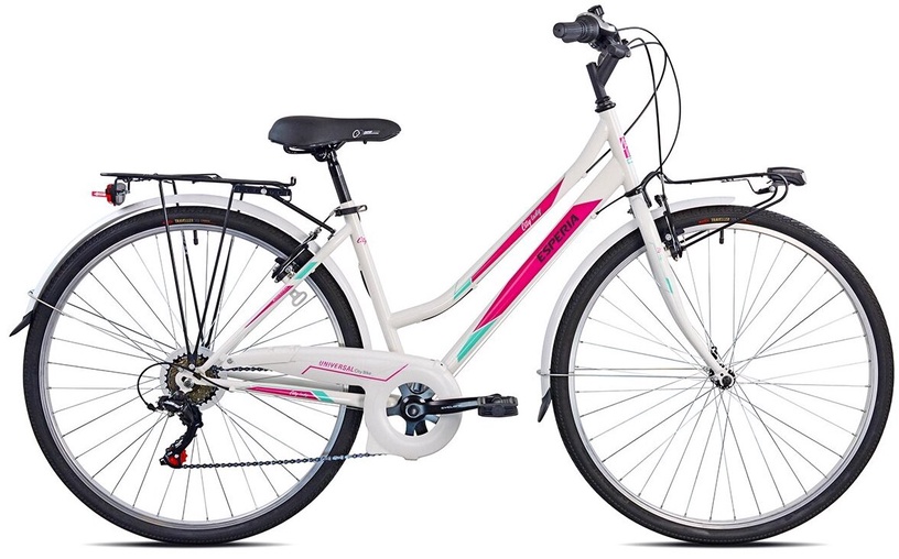 Велосипед городской Esperia, 28 ″, 18" рама, белый/розовый