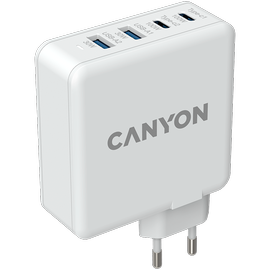 Telefona lādētājs Canyon CND-CHA100W01, 2 x USB/2 x USB-C, balta, 100 W