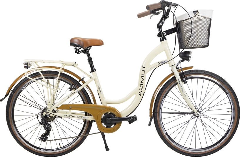 Велосипед городской Azimut Sarema TX-7, 26 ″, коричневый/кремовый