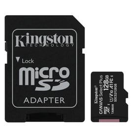 Atmiņas karte Kingston CL10 MICRO SD + ADAPTER, 128 GB