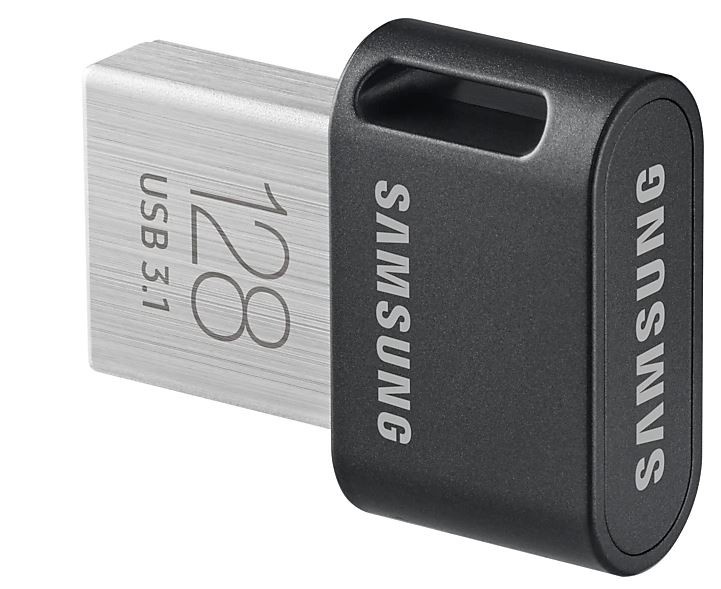 USB zibatmiņa Samsung MUF-128AB FIT, sudraba/melna, 128 GB