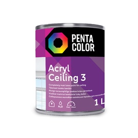 Dispersijas krāsa Pentacolor Acryl 3, balta, 1 l