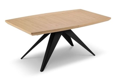 Pusdienu galds izvelkams Micadoni Home Meryl, gaiši brūna, 200 - 300 cm x 100 cm x 76 cm
