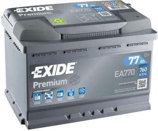 Аккумулятор Exide Premium EA770, 12 В, 77 Ач, 760 а