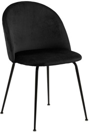 Söögitoa tool Louise Dublin 50, matt, must, 54 cm x 49 cm x 80 cm