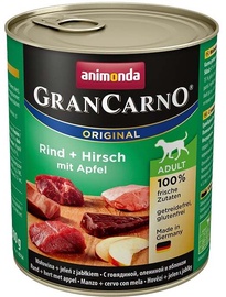 Mitrā barība (konservi) suņiem Animonda GranCarno Original Adult, liellopa gaļa/savvaļas dzīvnieku gaļa/ābols, 0.8 kg
