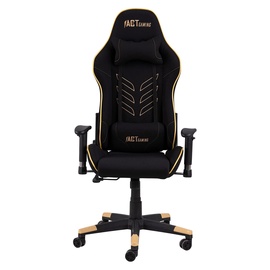 Spēļu krēsls Actona Gaming Deskchair Alpha, zelta/melna