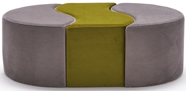 Пуф Hanah Home Alya 825BLC1622, коричневый/зеленый/серый, 120 см x 80 см x 40 см