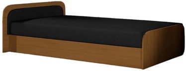 Кровать Parys Sawana 14, 80 x 190 cm, черный/темно коричневый, с матрасом, с решеткой