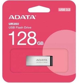 USB zibatmiņa Adata UR350 852345, melna/hroma, 128 GB
