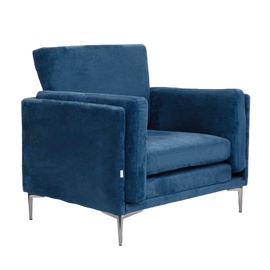 Atzveltnes krēsls Homla Sametti 872186, tumši zila, 65 cm x 81 cm x 96 cm