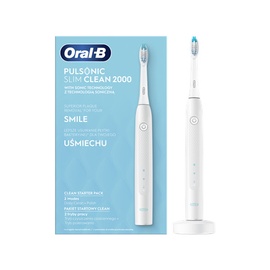 Elektrinis dantų šepetėlis Oral-B Pulsonic SlimOne 2200, baltas