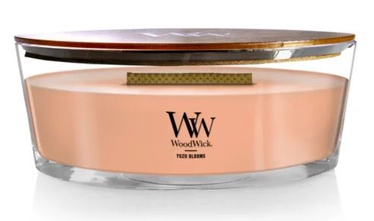 Svece, aromātiskā WoodWick Ellipse Yuzu Blooms, 60 - 100 h, 453.6 g, 92 mm x 121 mm