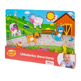 Koka puzle Smily Play Farm SPW83600, daudzkrāsaina